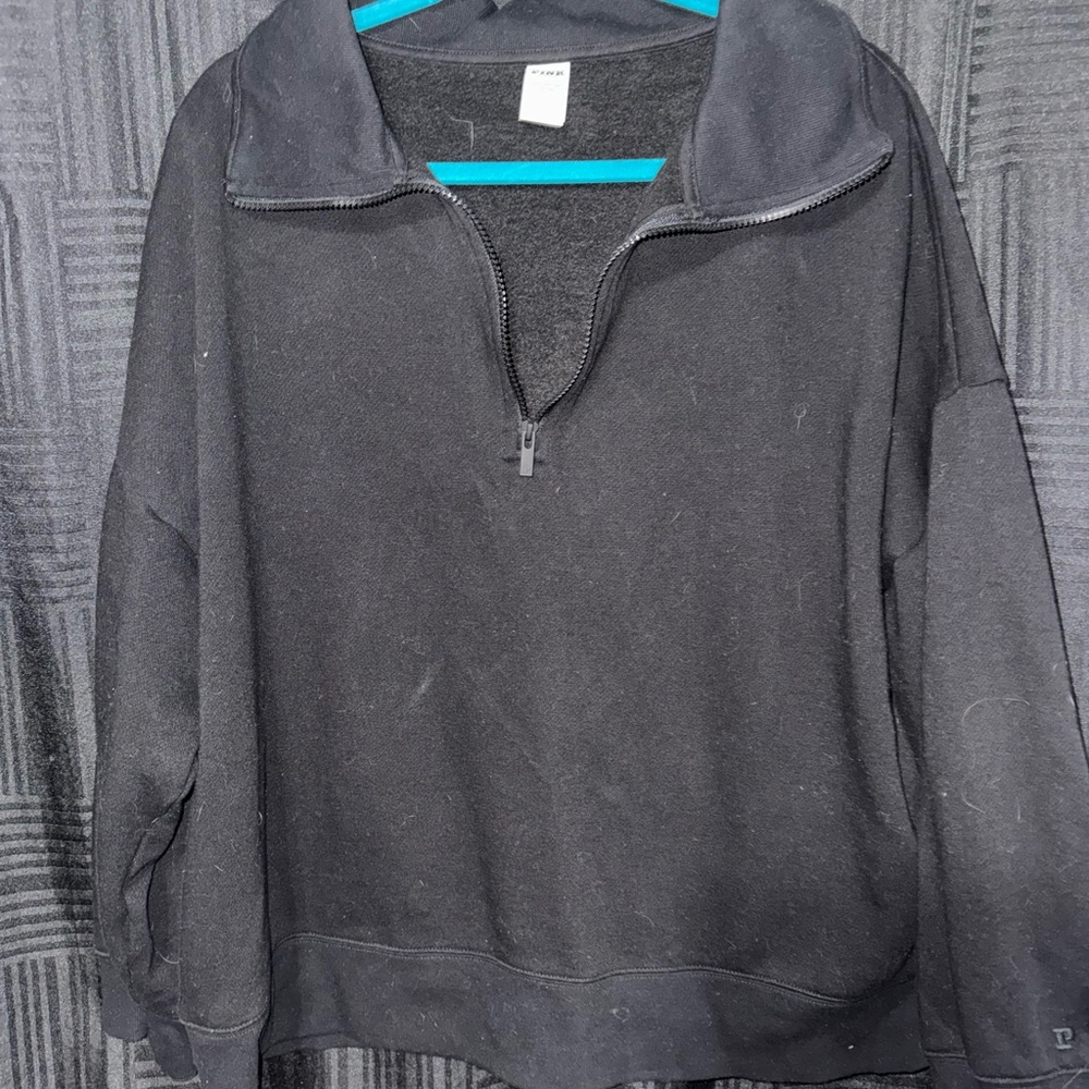 Women’s Black Half-Zip Sweater